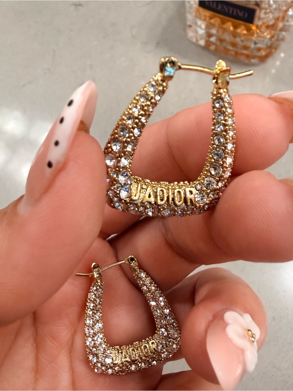 J'Adior Gold Crystal Hoop Earrings - Women's Jewelry
